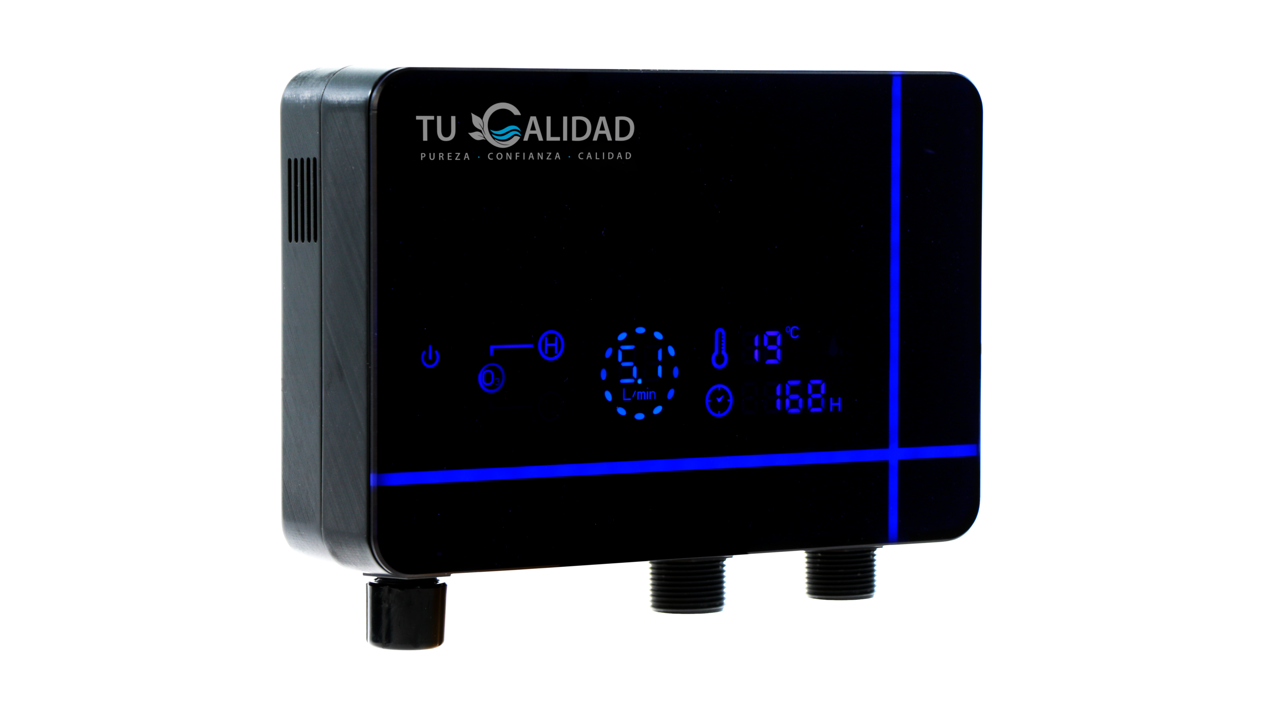 Equipo Laundry TC con pantalla digital y conexiones inferiores